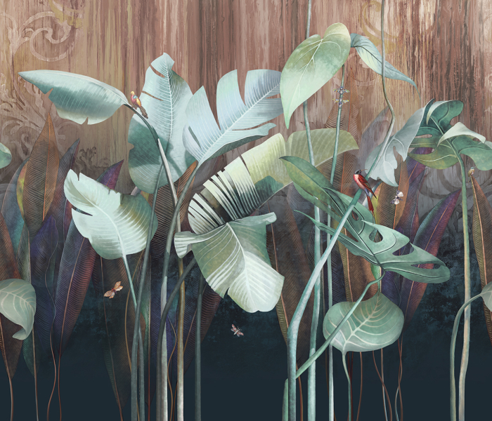 Фреска с флористическим мотивом