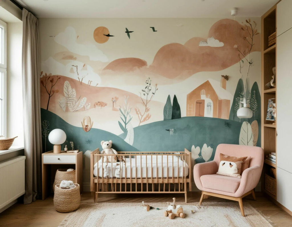 Фреска в интерьере детской