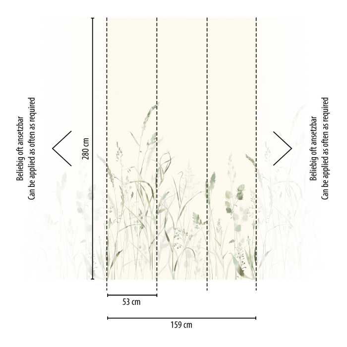 79226-1 Панно AS Creation 159*280, Нежность луговых трав
